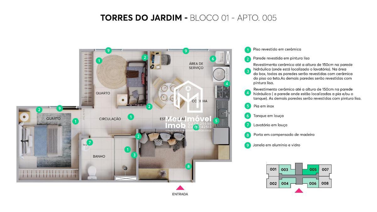 Apartamento, Santa Maria, 2 Quartos