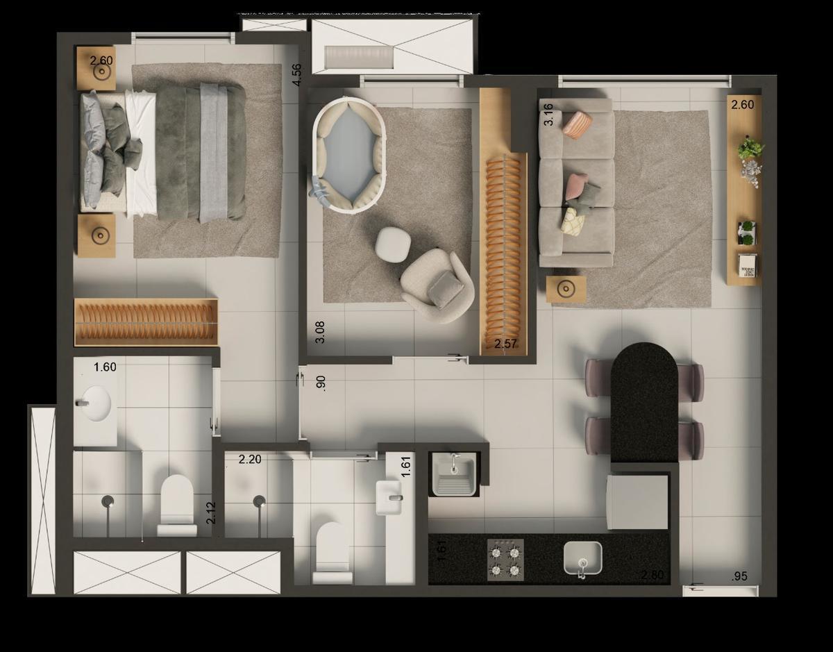Apartamento, Guará II, 2 Quartos, 1 Vaga, 1 Suíte