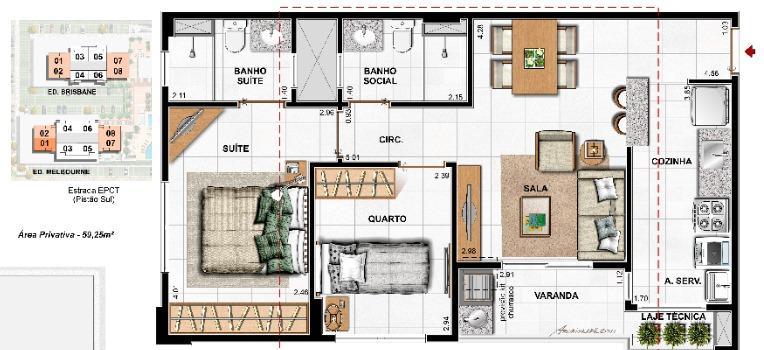 Apartamento, Taguatinga Sul, 2 Quartos, 1 Vaga, 1 Suíte