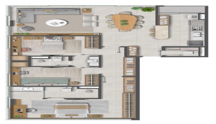 Apartamento, Noroeste, 3 Quartos, 2 Vagas, 1 Suíte