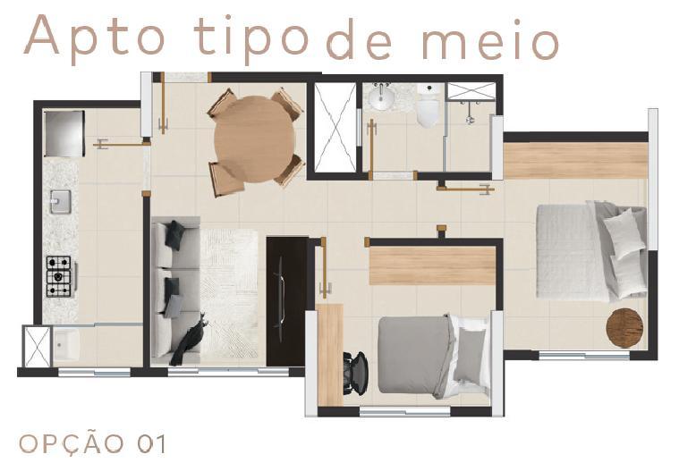 Apartamento, Samambaia Norte, 2 Quartos, 1 Vaga