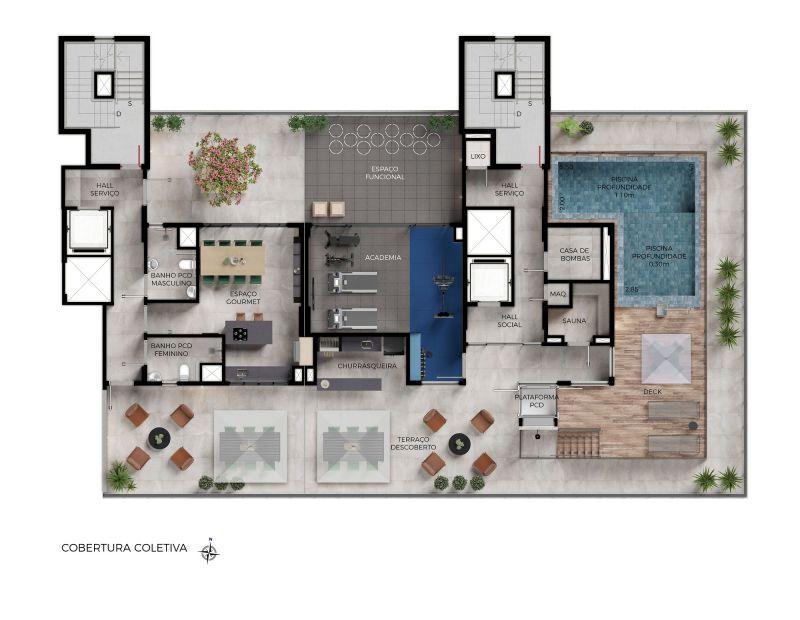 Apartamento, Noroeste, 3 Quartos, 2 Vagas, 1 Suíte