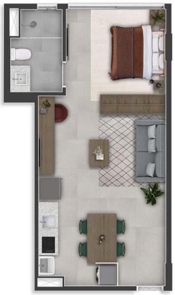 Apartamento, Noroeste, 2 Quartos, 1 Vaga, 1 Suíte