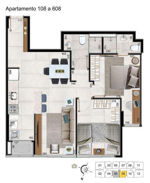 Apartamento, Sobradinho, 2 Quartos, 1 Vaga, 1 Suíte