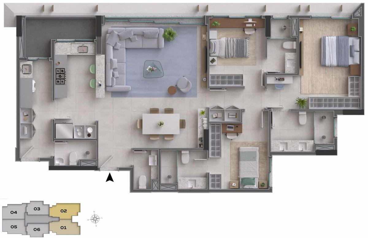 Apartamento, Park Sul, 3 Quartos, 3 Vagas, 3 Suítes