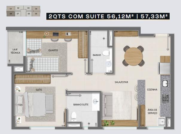 Apartamento, Águas Claras, 2 Quartos, 1 Vaga, 1 Suíte
