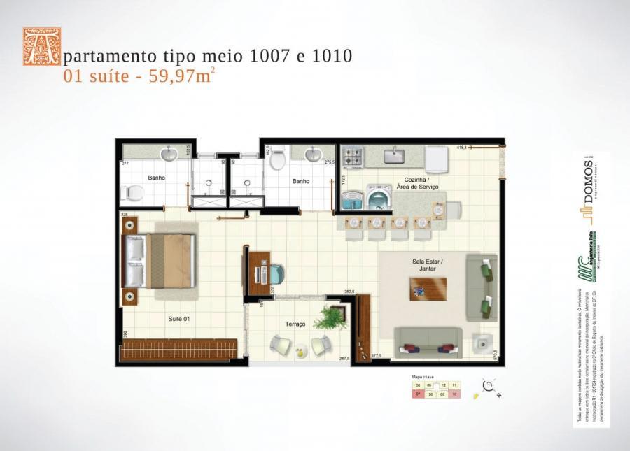 Apartamento, Taguatinga Centro, 1 Quarto, 1 Vaga, 1 Suíte