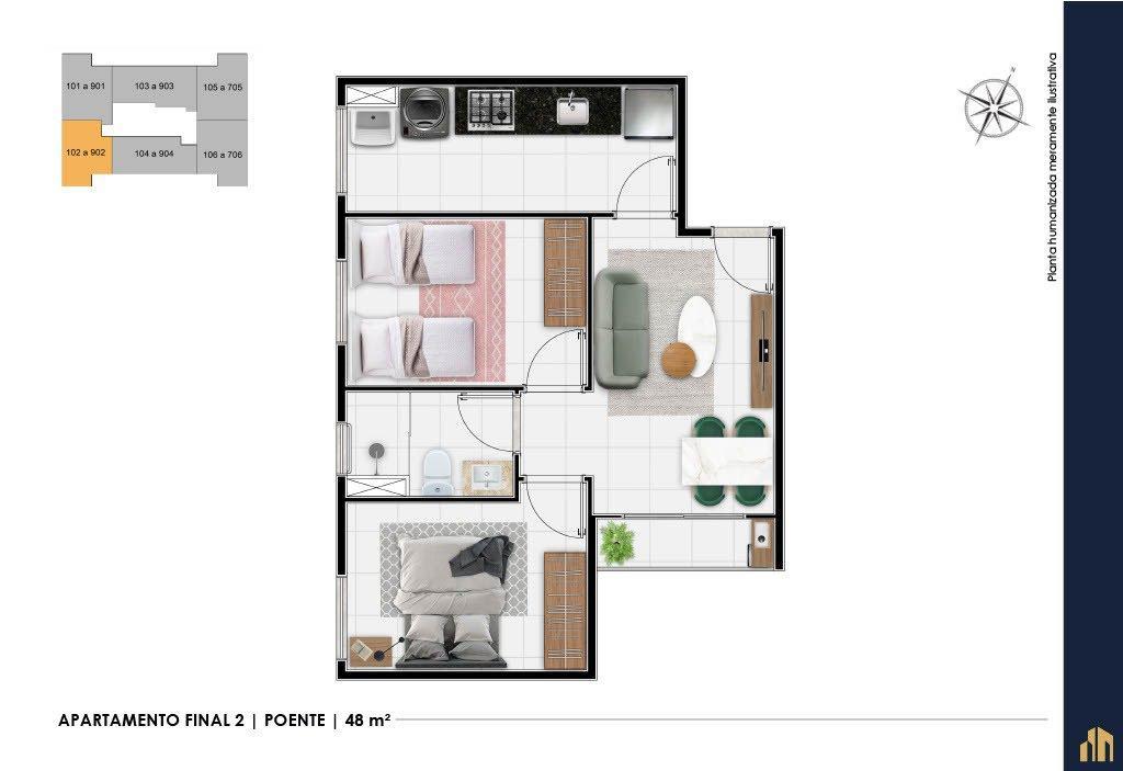 Apartamento, Samambaia Sul, 2 Quartos