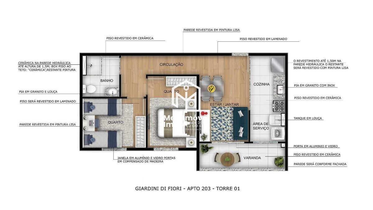 Apartamento, Setor Industrial, 2 Quartos