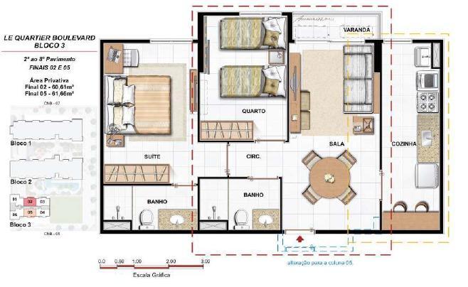 Apartamento, Taguatinga Norte, 2 Quartos, 1 Vaga, 1 Suíte