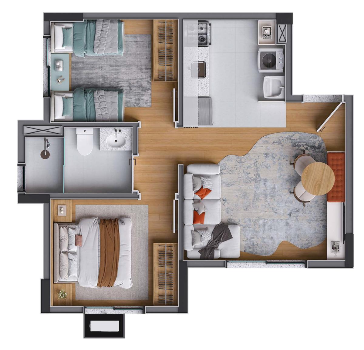 Apartamento, Ceilândia Sul, 2 Quartos, 1 Vaga, 1 Suíte