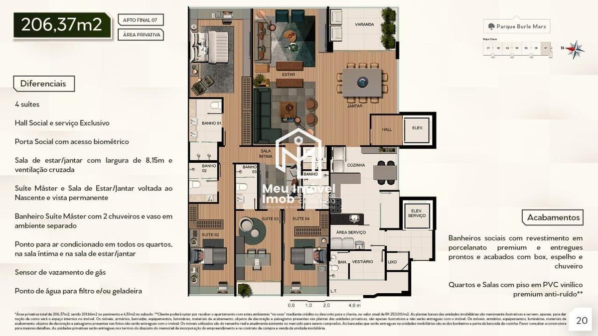 Apartamento, Noroeste, 4 Quartos
