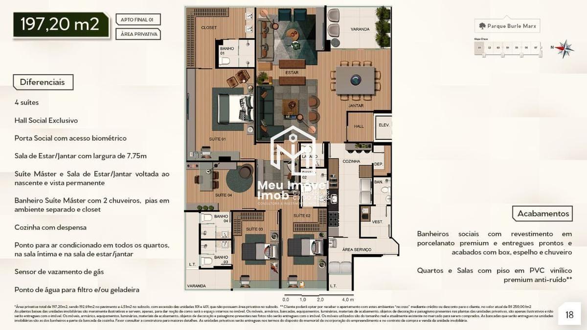 Apartamento, Noroeste, 4 Quartos