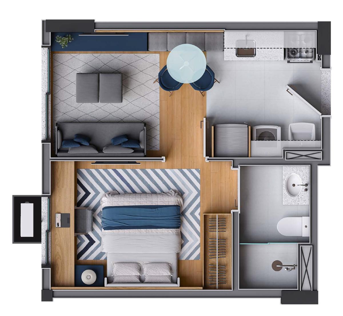 Apartamento, Ceilândia Sul, 1 Quarto, 0 Vaga, 1 Suíte
