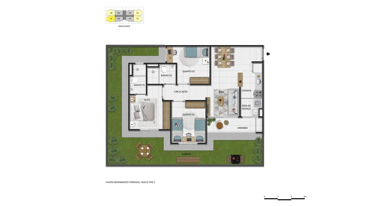 Apartamento, Brasília/Plano Piloto, 2 Quartos, 1 Vaga, 1 Suíte