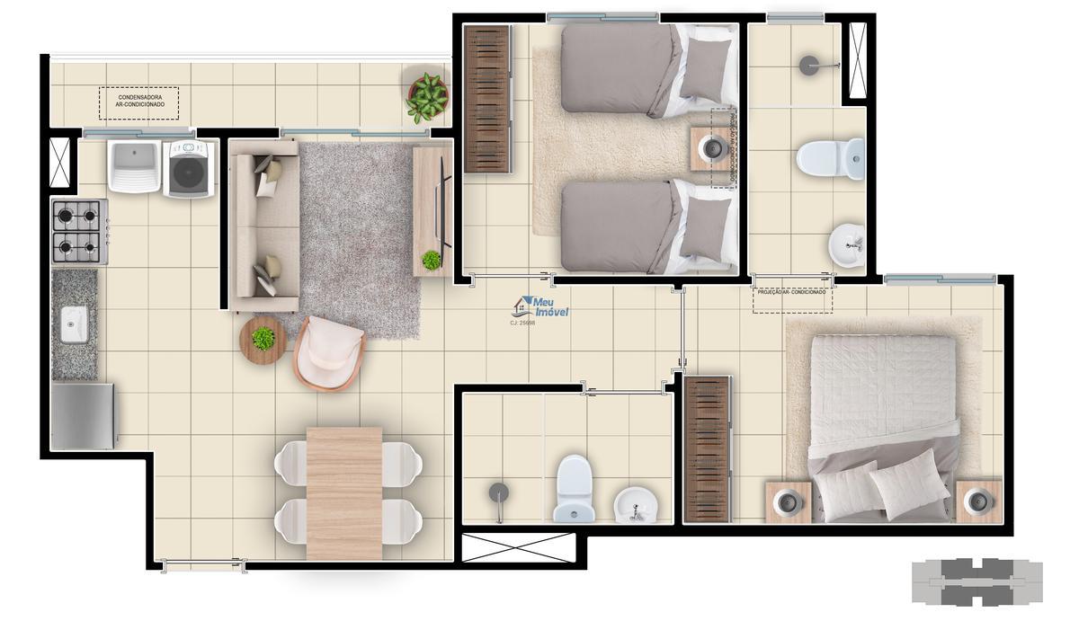 Apartamento, Samambaia Sul, 2 Quartos, 1 Vaga, 0 Suíte