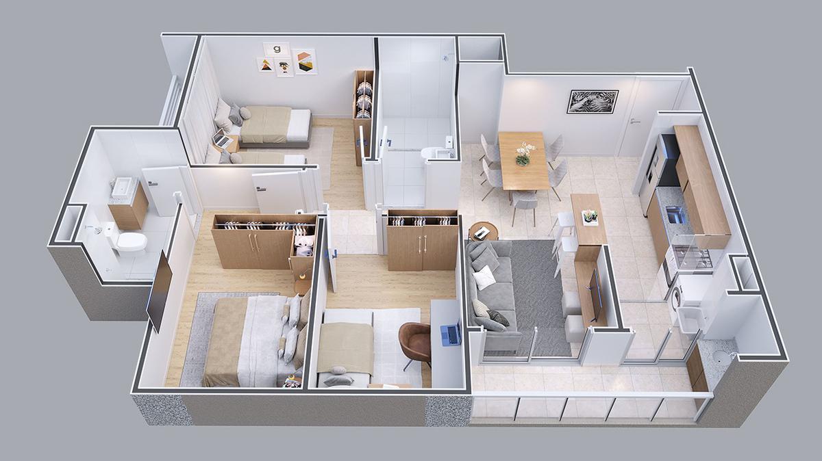 Apartamento, Areal, 3 Quartos, 2 Vagas, 1 Suíte