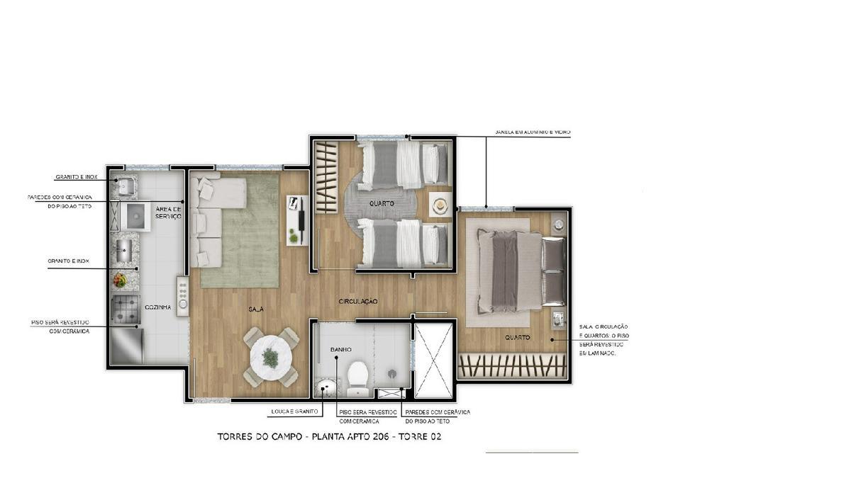 Apartamento, Ceilândia Sul, 2 Quartos, 1 Vaga
