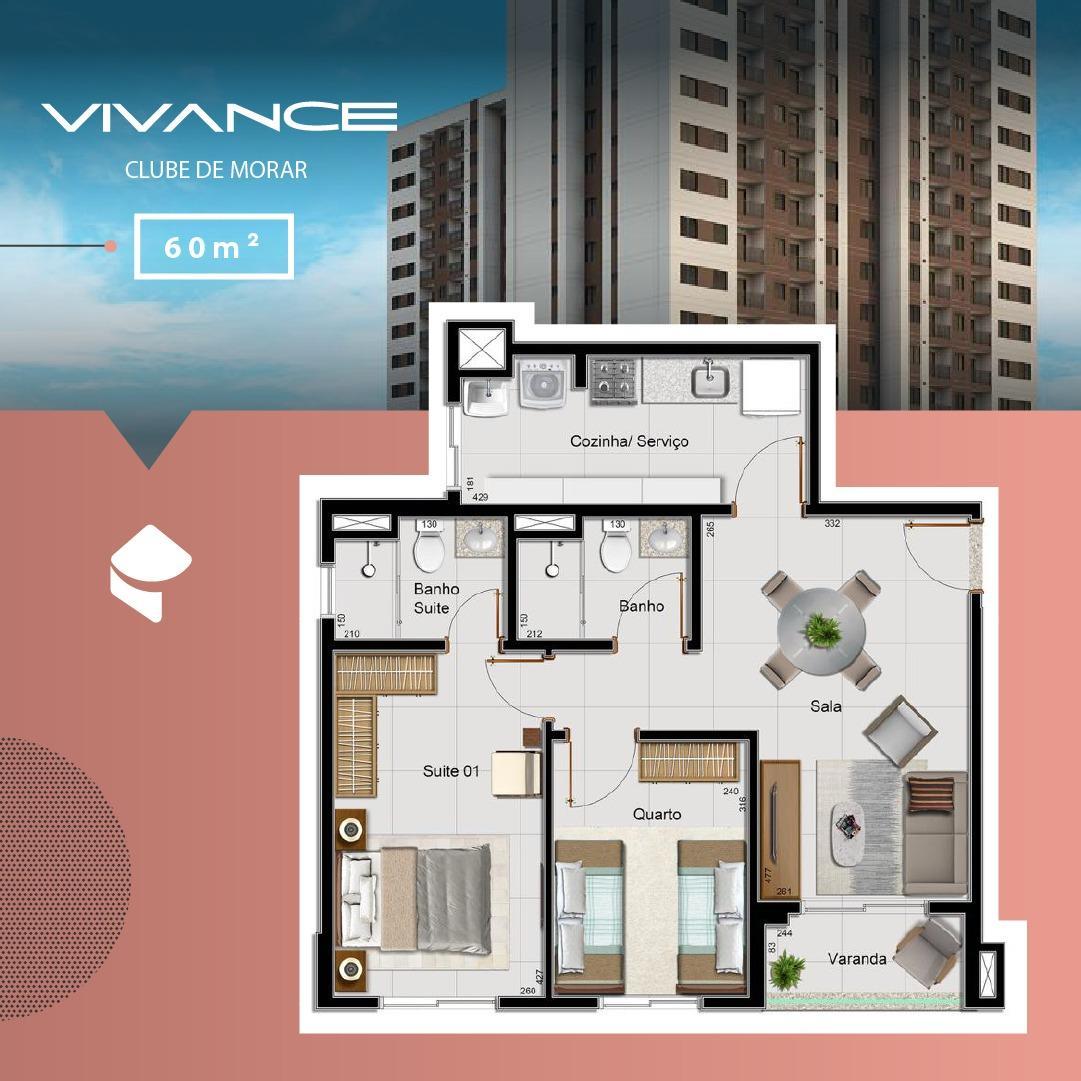Apartamento, Samambaia Sul, 2 Quartos, 1 Vaga, 1 Suíte