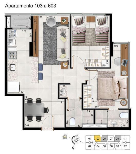 Apartamento, Sobradinho, 2 Quartos, 1 Vaga, 1 Suíte