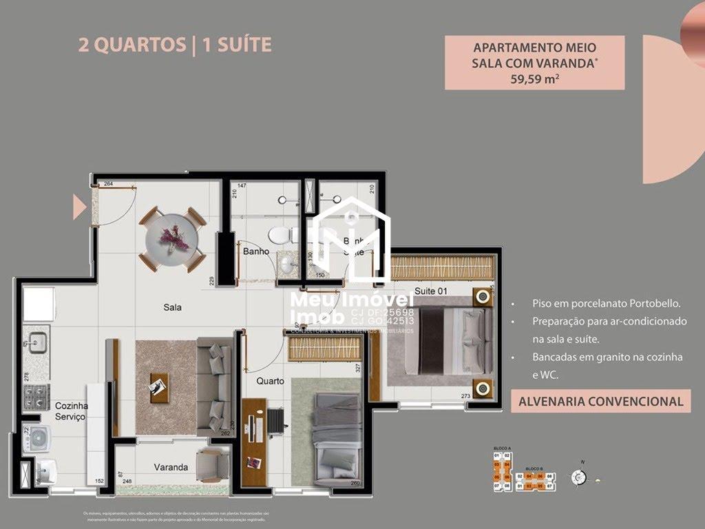 Apartamento, Samambaia Sul, 2 Quartos