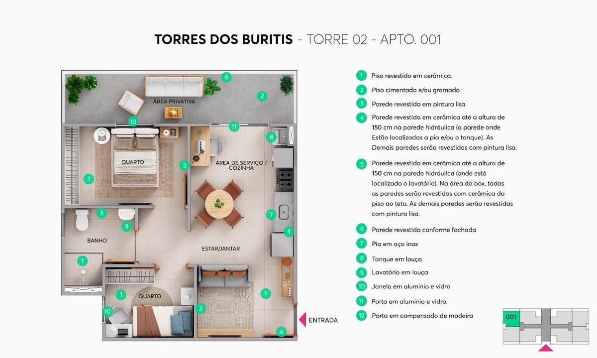 Apartamento, Samambaia Norte, 2 Quartos