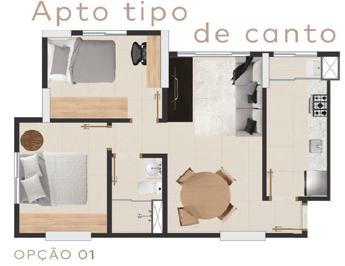 Apartamento, Samambaia Norte, 2 Quartos, 1 Vaga