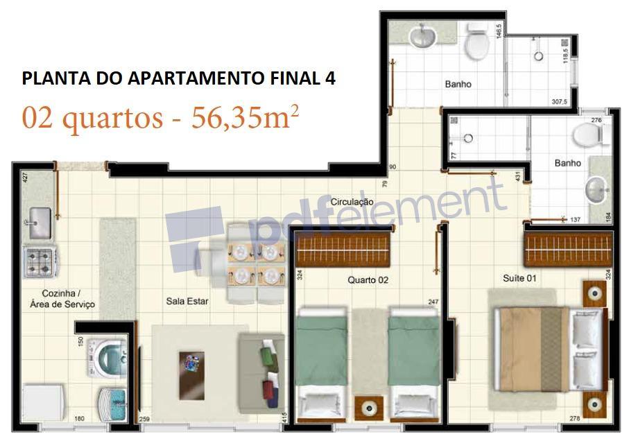 Apartamento, Taguatinga Centro, 2 Quartos, 1 Vaga, 1 Suíte