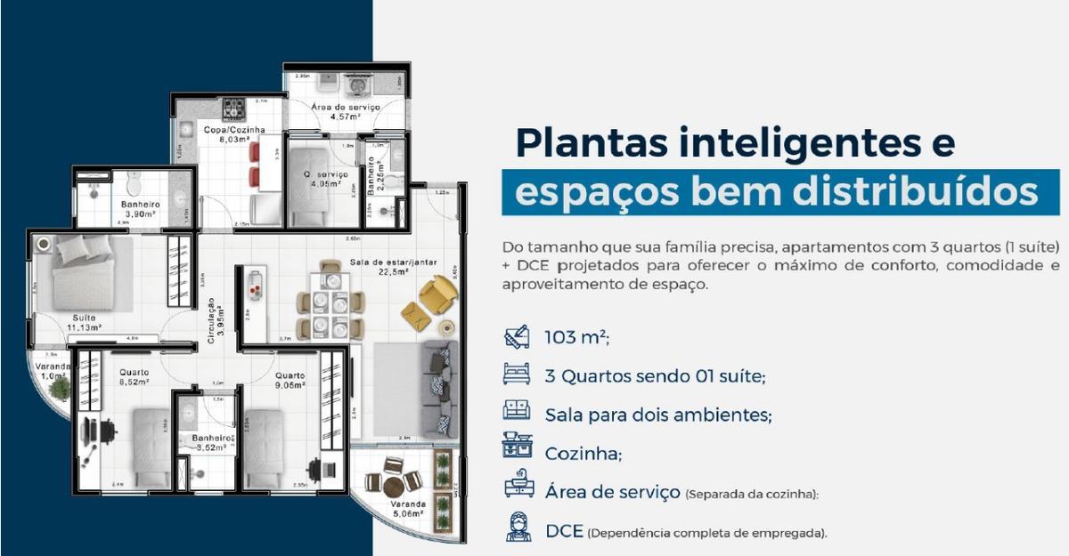 Apartamento, Sul, 3 Quartos, 2 Vagas, 2 Suítes