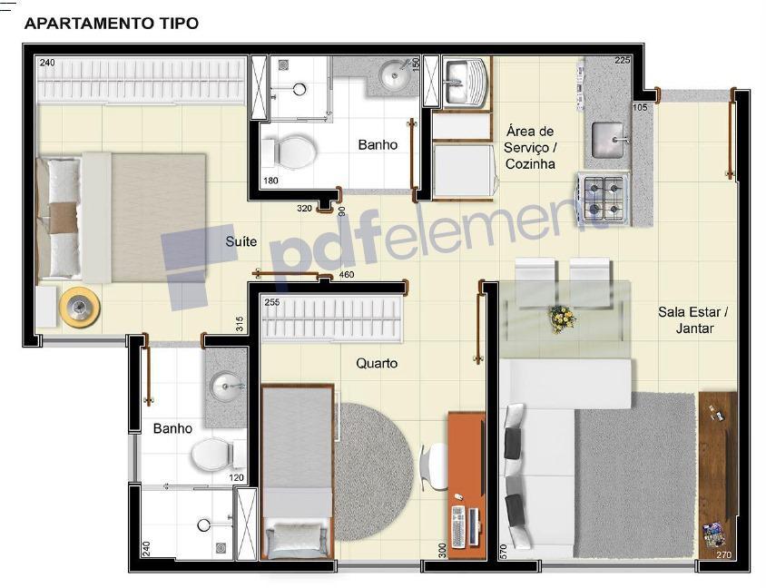 Apartamento, Ceilândia Norte, 2 Quartos, 1 Vaga, 1 Suíte