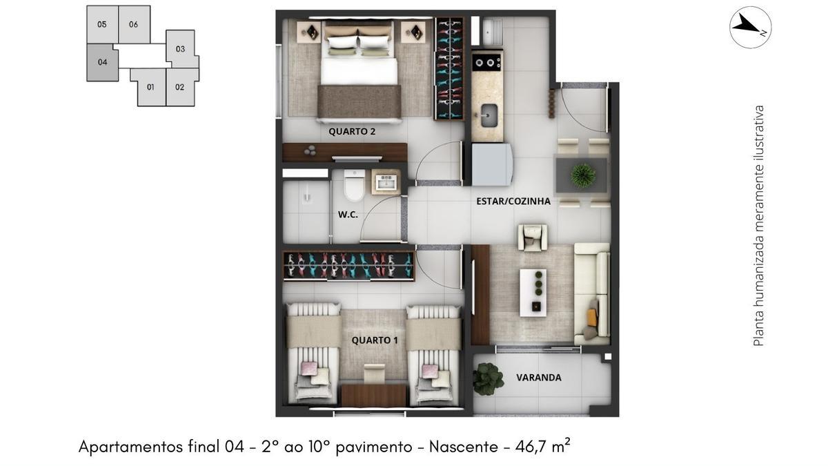 Apartamento, Samambaia Norte, 2 Quartos