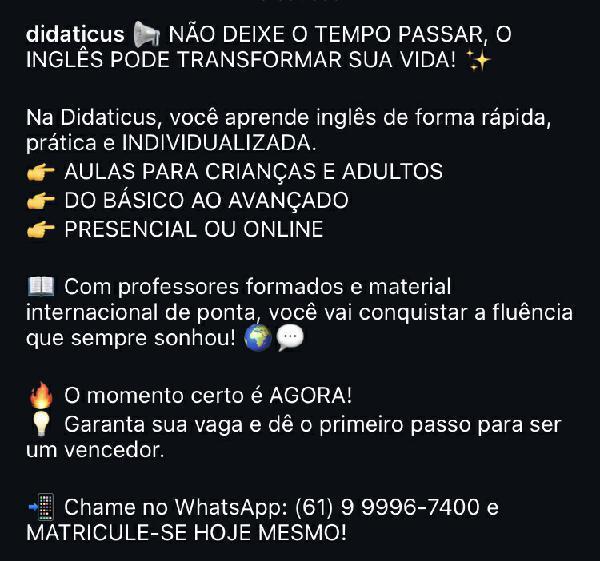 Didaticus Aulas Particulares de Inglês
