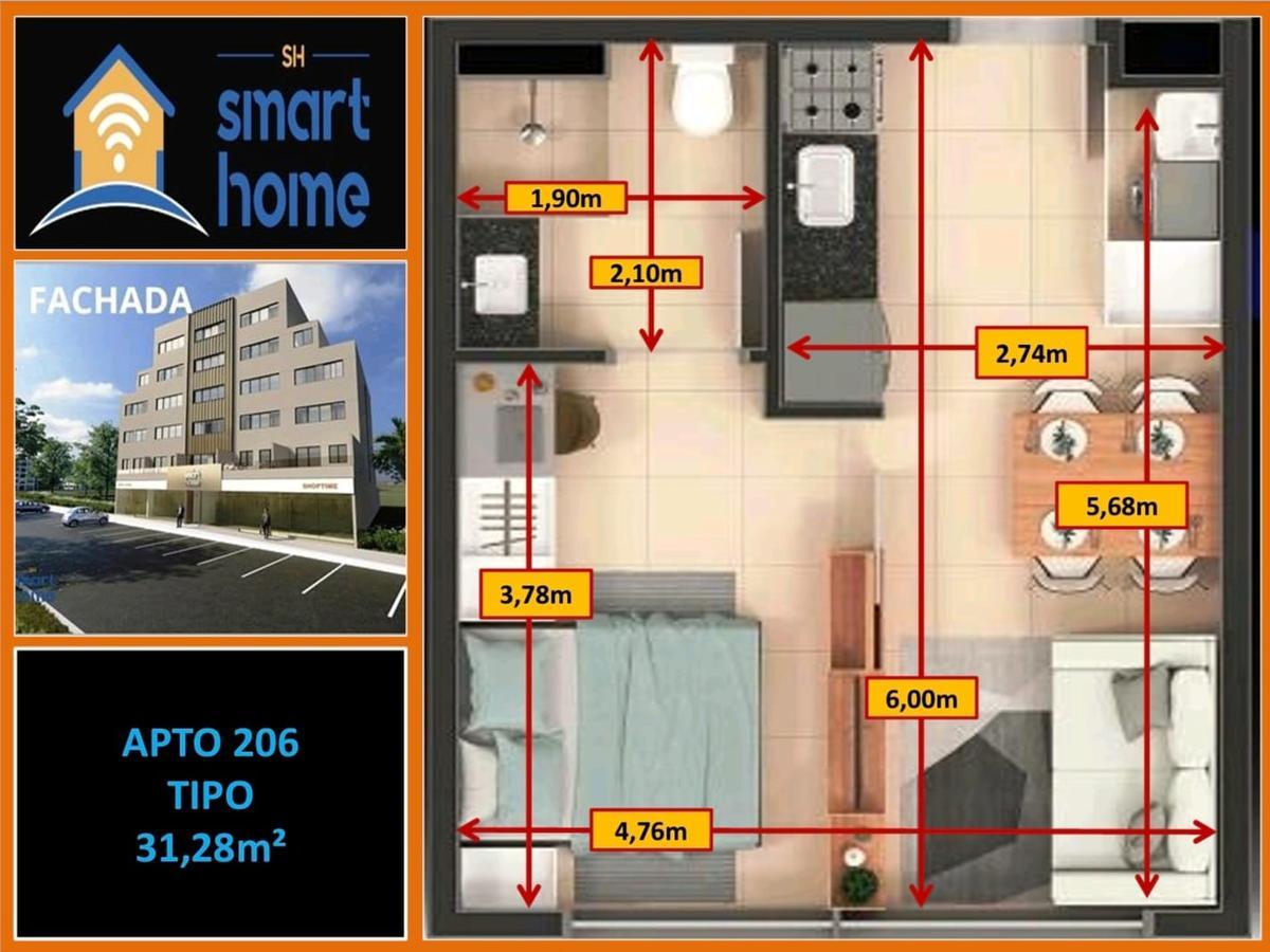 Apartamento, Samambaia Sul, 1 Quarto, 0 Vaga
