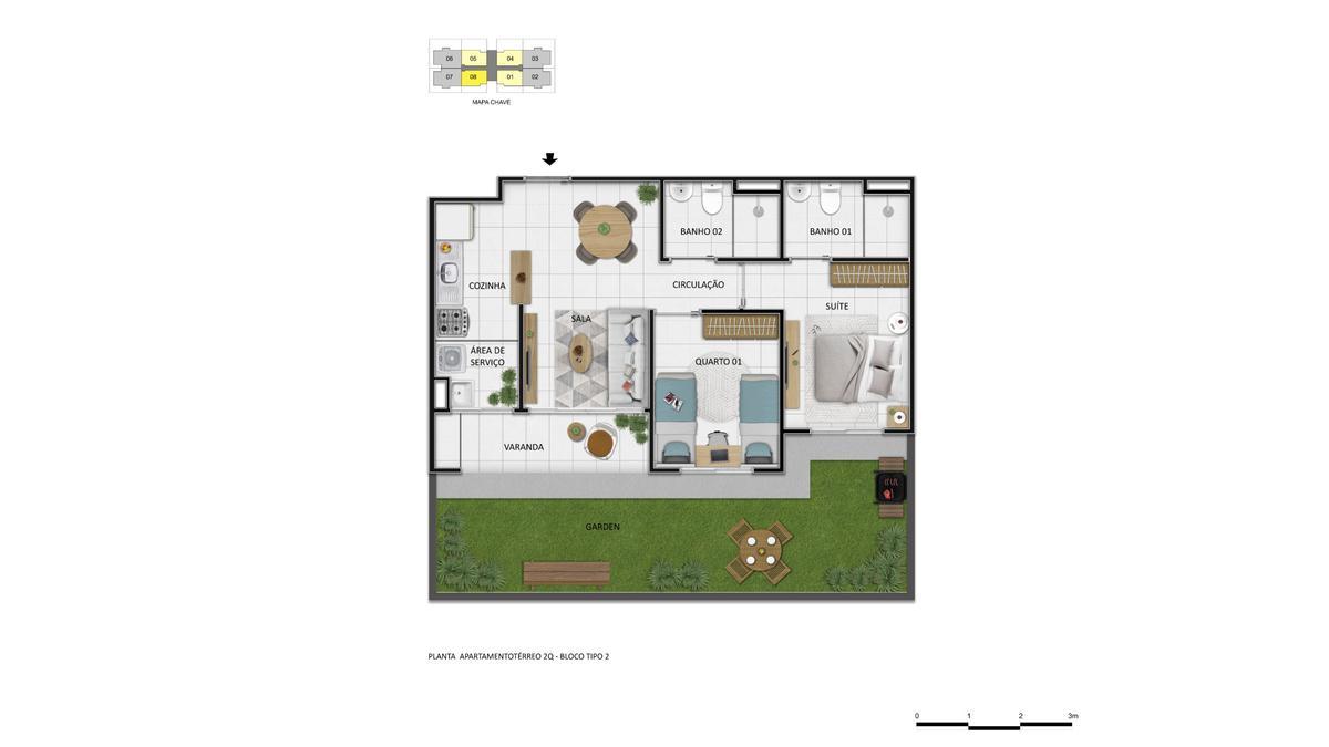 Apartamento, Brasília/Plano Piloto, 2 Quartos, 1 Vaga, 1 Suíte