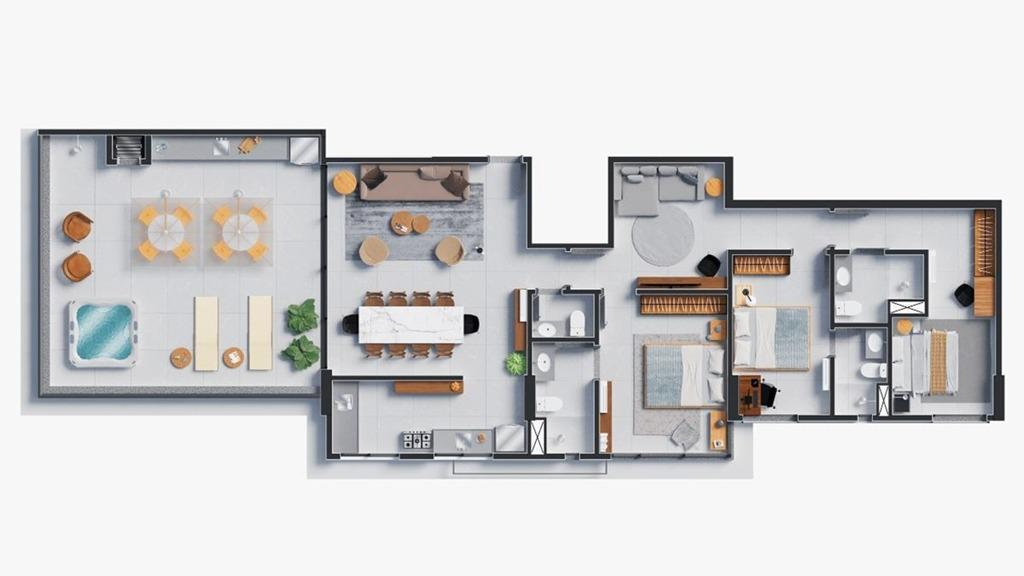 Apartamento, Sul, 3 Quartos, 2 Vagas, 2 Suítes